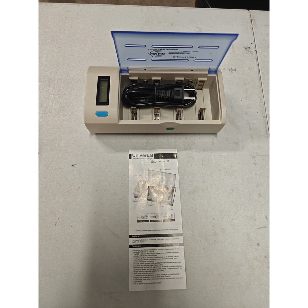 Rail-Tek RT3-3CCHGR Universal C Cell Battery Charger LCD NiMH NiCd